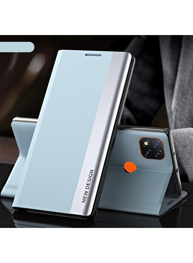 The Bros Case For Xiaomi Redmi 9C Side Electroplated Magnetic Ultra-Thin Horizontal Flip Leather Case with Holder