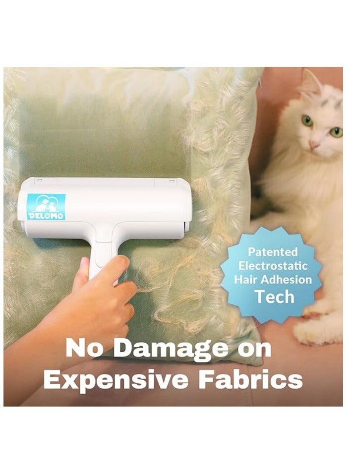 Pet Hair Remover - Lint Roller for Pet Hair - Cat hair Remover for Couch, Furniture, Carpet, Car Seat, Reusable Roller with Self-Cleaning Base - Upgraded Animal Fur Removal Tool - Image 3