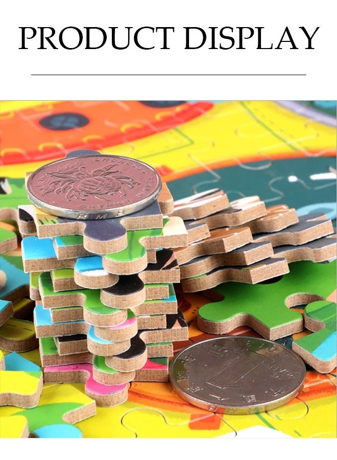 Children Puzzle Early Education Enlightenment Cognition Wooden Jigsaw Puzzles Challenge Creativity and Intelligence Perfect Gift and Family Time Activity High Quality and Vibrant - Image 5