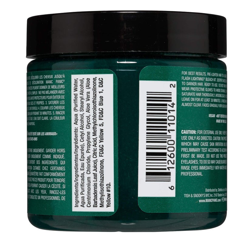 MANIC PANIC Classic Green Envy Semi Permanent Hair Color - Emerald Green Hair Dye for Women & Men That Lasts 4-6 Weeks - Vegan, Ammonia & Cruelty-Free - Create & Mix Custom Shades (4oz) - Image 2