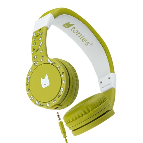 Tonies Foldable Wired Headphones for Kids Comfortably Designed to fit OnEar Works with Toniebox 1 and All 35mm Devices Green - Image 1