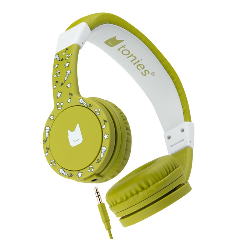 Tonies Foldable Wired Headphones for Kids Comfortably Designed to fit OnEar Works with Toniebox 1 and All 35mm Devices Green - Image 2