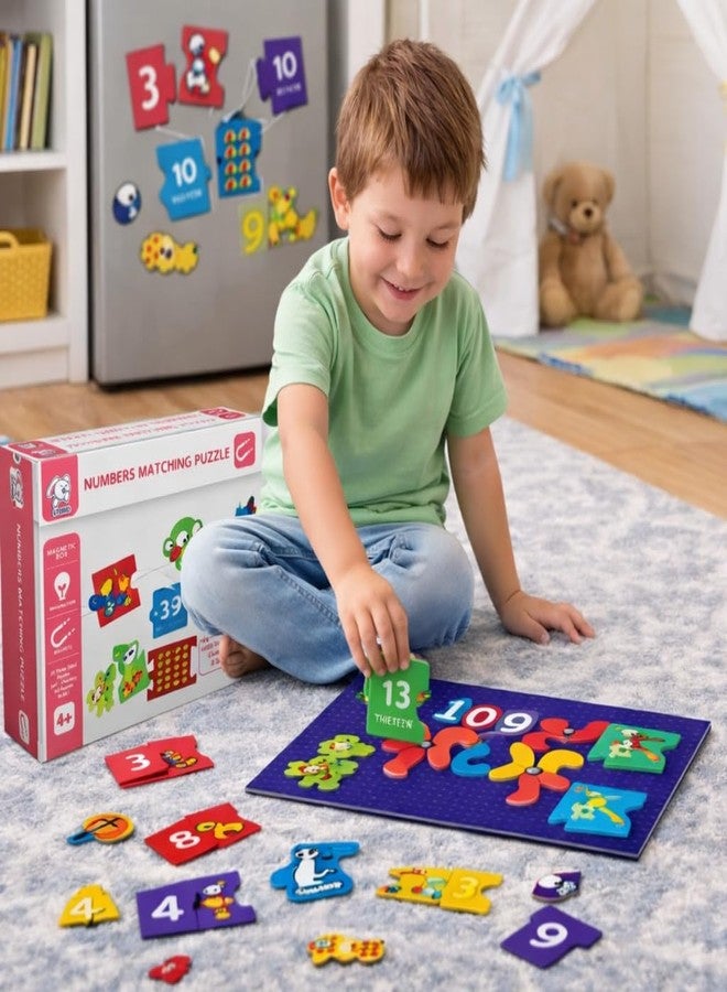 Storio Magnetic Numbers Matching Puzzle Toy | Educational Montessori Math Learning Toy for Kids | Number Recognition, Counting & Matching Puzzle Game for Boys & Girls | Fun Preschool Activity Toy
