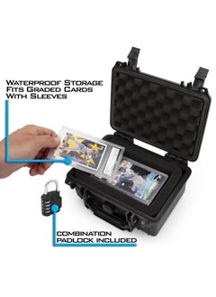 CASEMATIX Graded Card Case Storage Box For Sports Cards Compatible With 8 Bgs 13 Fgs Or 11 Gma Psa Graded Trading Card Slabs And More Collectible Cards Airtight Waterproof And Includes Padlock  - Image 5