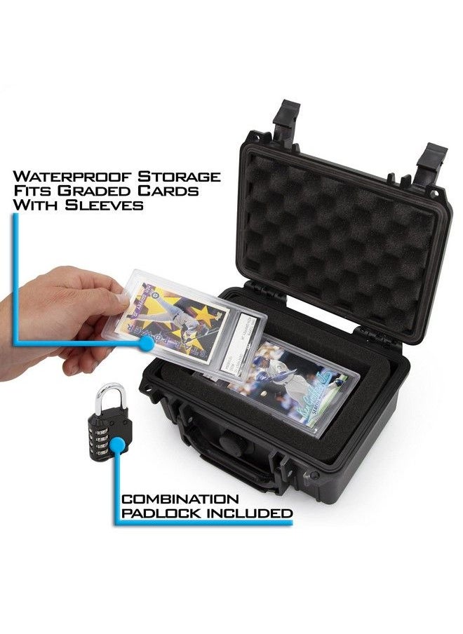 CASEMATIX Graded Card Case Storage Box For Sports Cards Compatible With 8 Bgs 13 Fgs Or 11 Gma Psa Graded Trading Card Slabs And More Collectible Cards Airtight Waterproof And Includes Padlock  - Image 5