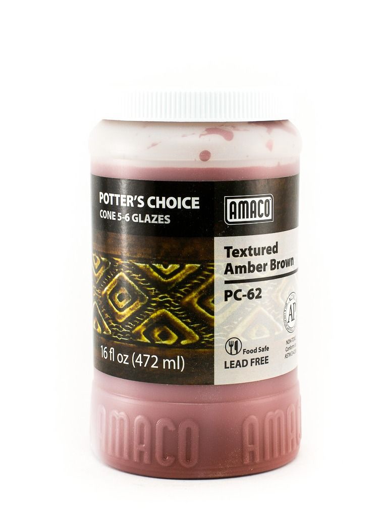 Amaco Potter's Choice Glaze Textured Amber Brown PC-62 High Fire Lead Free for Pottery and Ceramic - Image 2