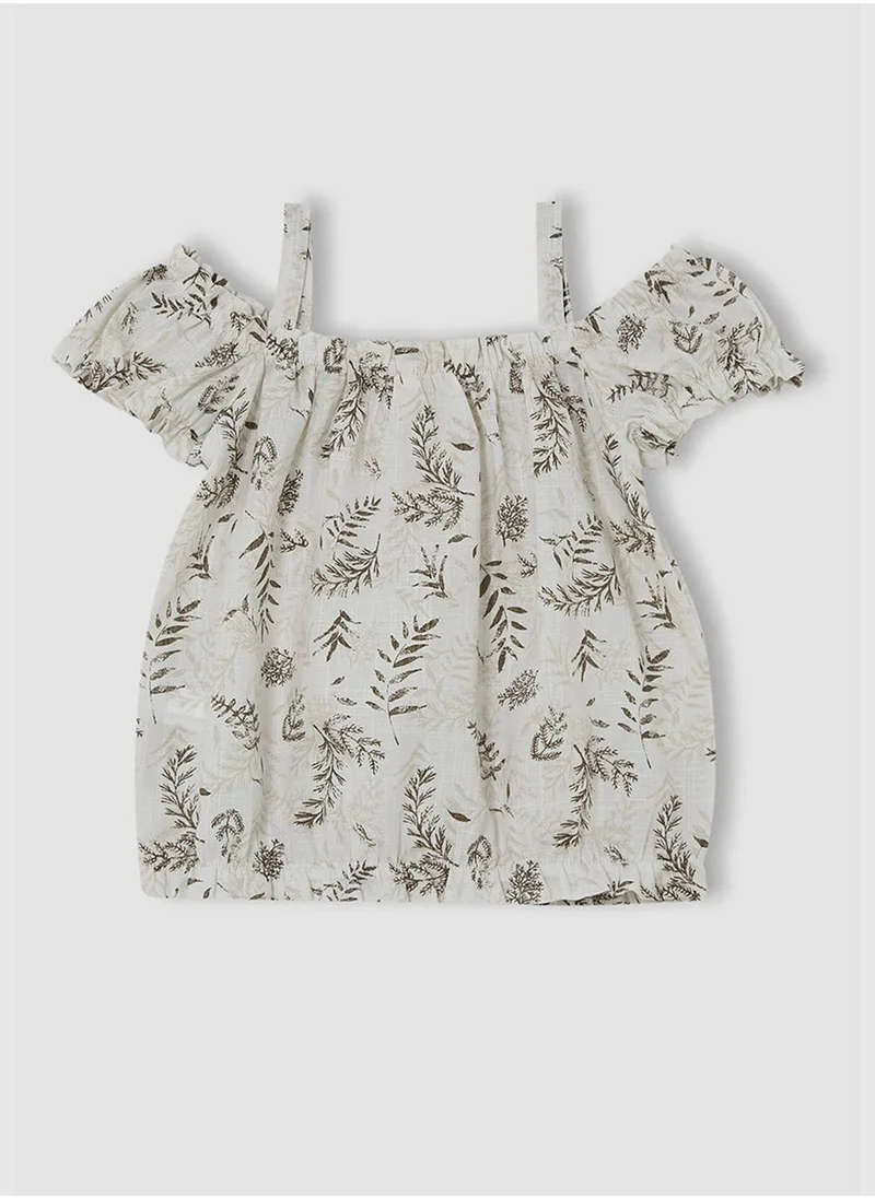 ديفاكتو Patterned Off Shoulder Blouse
