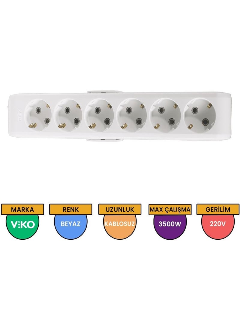 Viko Grounded Child Protected Six-Plug Socket with Terminals  - Image 2