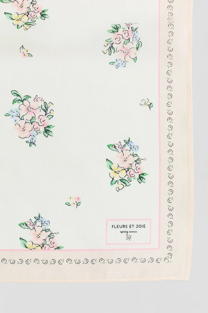 اتش اند ام وشاح قطني مطبوع