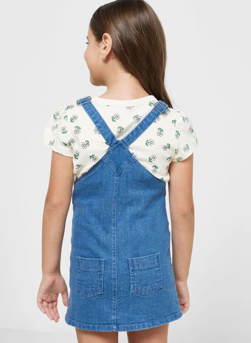 Pinata Girls Solid Pinafore
