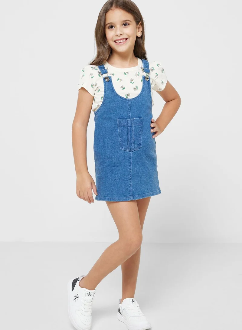 Pinata Girls Solid Pinafore