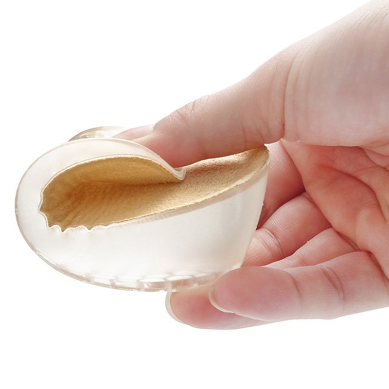 2 Pairs Invisible Insoles Absorption Half Pad Cover Inner Heightening Shoes Pads Heightening Insoles Height Increase Feet Cushions for Women (3.5cm) - Image 2