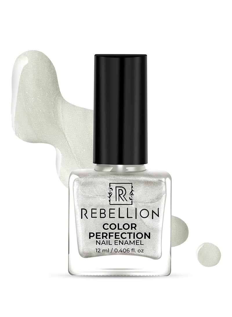 Rebellion Color Perfection Nail Enamel 12ml Pearl white Treasure PR02 - Image 1