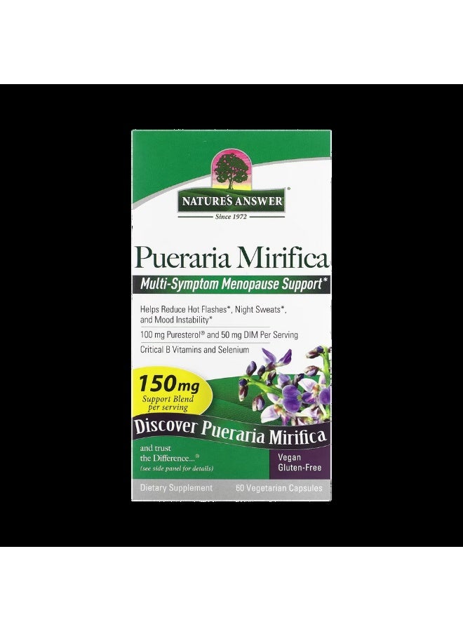 NATURE'S ANSWER Pueraria Mirifica 150 mg Dietary Supplement - 60 Vegetarian Capsules - Image 1