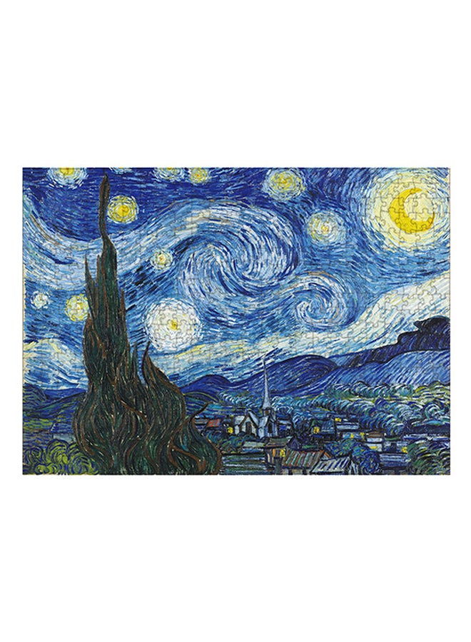 لعبة تركيب الصور المقطعة على شكل لوحة ليلة النجوم مكونة من 1000 قطعة 700x500مم - Image 3