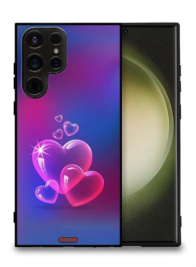 Tolwak Samsung Galaxy S23 Ultra 5G Protective Case Cover Water Hearts - Image 2
