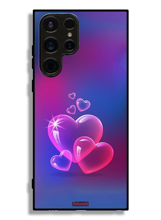 Tolwak Samsung Galaxy S23 Ultra 5G Protective Case Cover Water Hearts - Image 3