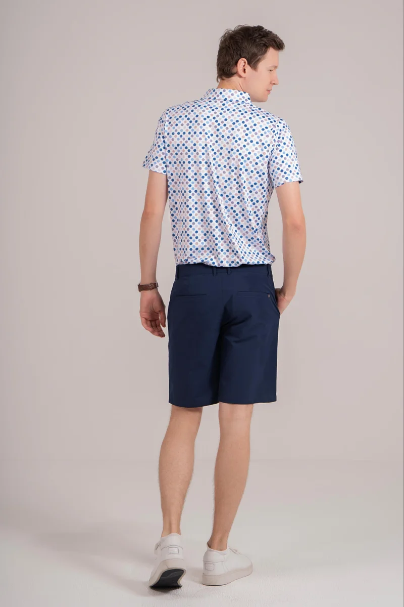 إي جي إل EGL Men's Golf Shorts - Navy - Two Side Pockets With Back Pocket - Athletic Fit