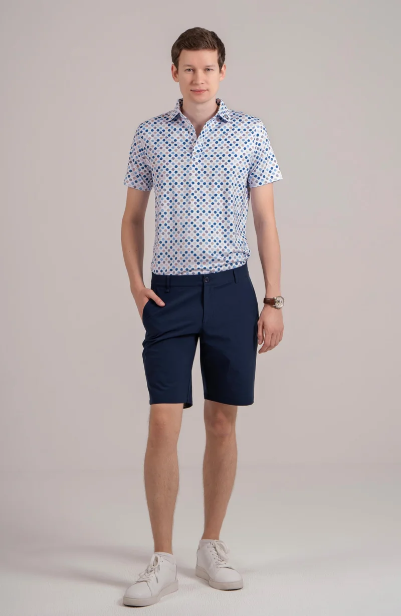 EGL EGL Men's Golf Shorts - Navy - Two Side Pockets With Back Pocket - Athletic Fit