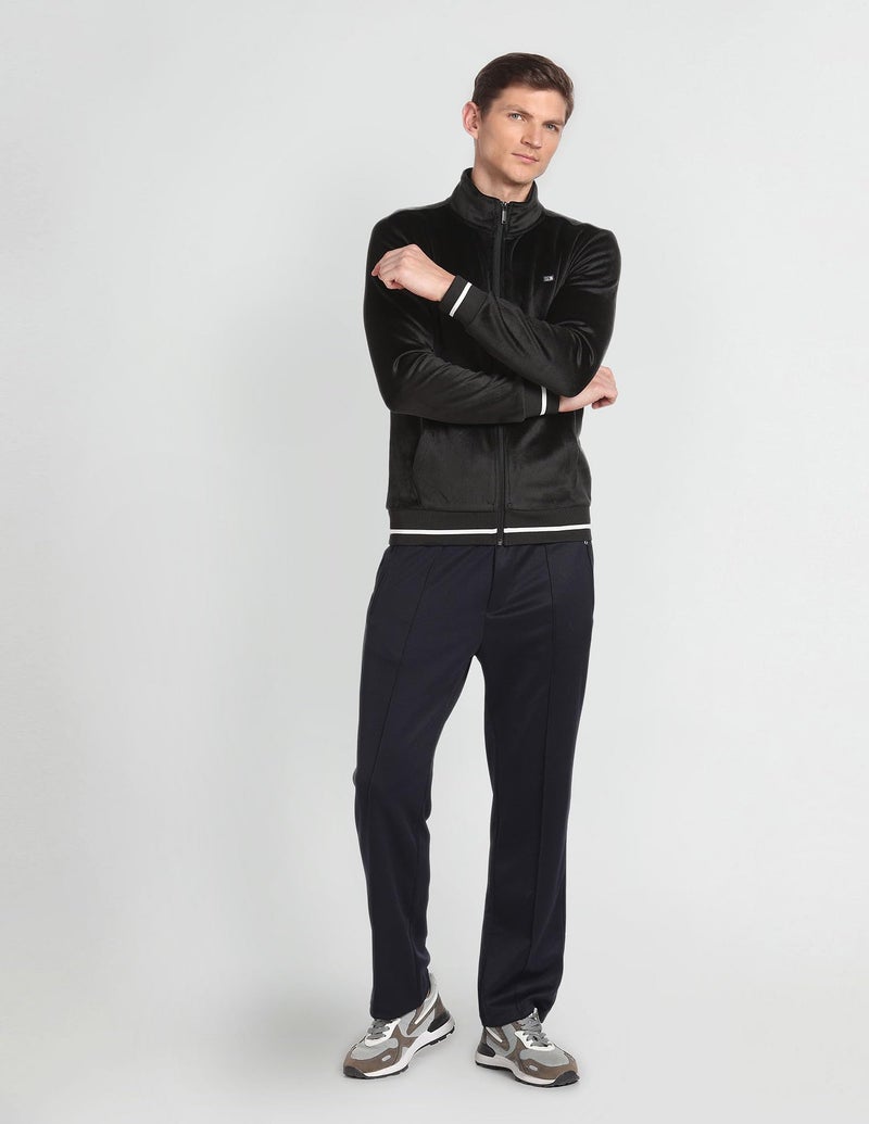 Arrow Solid High Neck Sweatshirt Black - Image 4