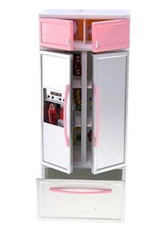 PowerTRC PowerTRC Doll Kitchen Play Set, Mini Modern Toy Pink Kitchen Pretend Play Furnitures Toy Set Accessories Set with Realistic Light & Sound for Kids Toddlers Girls (4-in-1)  - Image 3