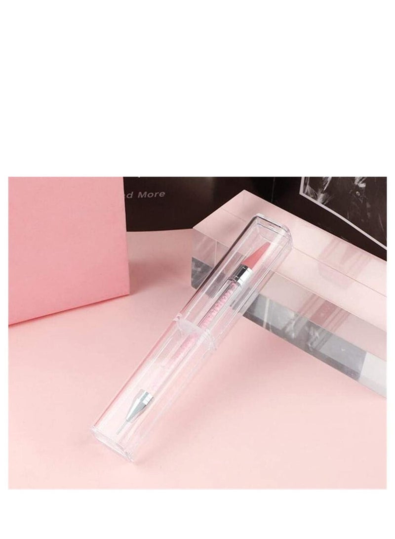 Excefore قلم تحديد أحجار الراين على الأظافر، قلم شمعي مزدوج الأطراف لالتقاط أحجار الراين والكريستالات - Image 3