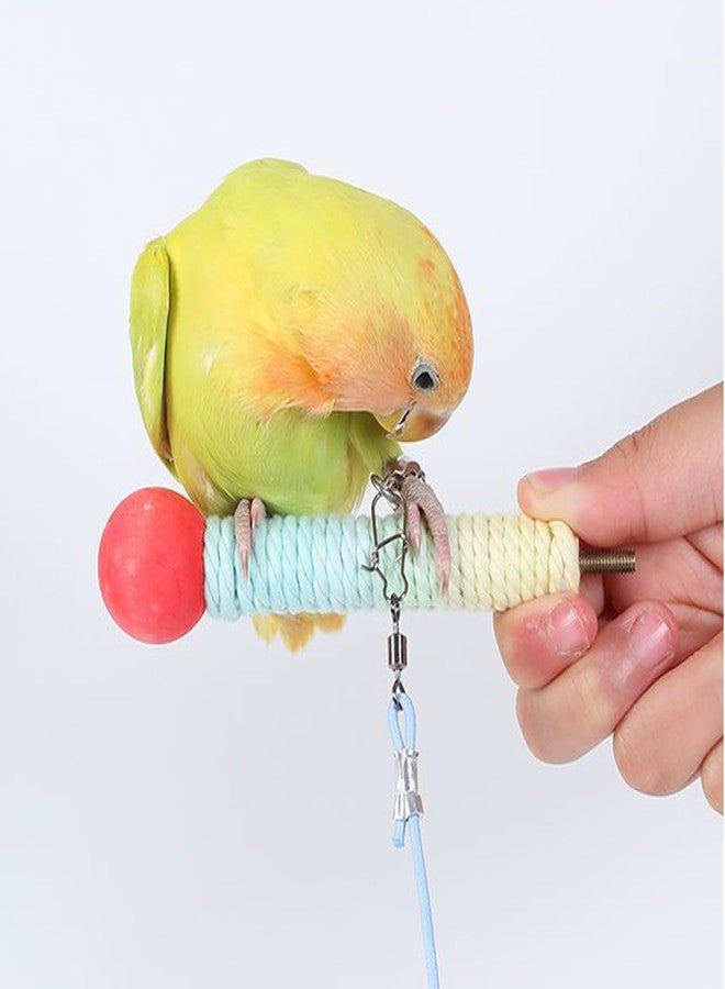 TARINI Bird Leash, 1Set Bird Flying Leash with 5 Size Foot Rings, Adjustable Parrot Harness Traction Rope, Lightweight Outdoor Training Lead for Macaw Parakeet Cockatoo Conure and Pet Birds - Image 5