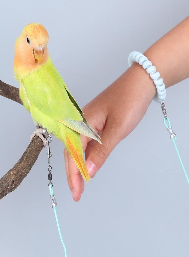 TARINI Bird Leash, 1Set Bird Flying Leash with 5 Size Foot Rings, Adjustable Parrot Harness Traction Rope, Lightweight Outdoor Training Lead for Macaw Parakeet Cockatoo Conure and Pet Birds - Image 4