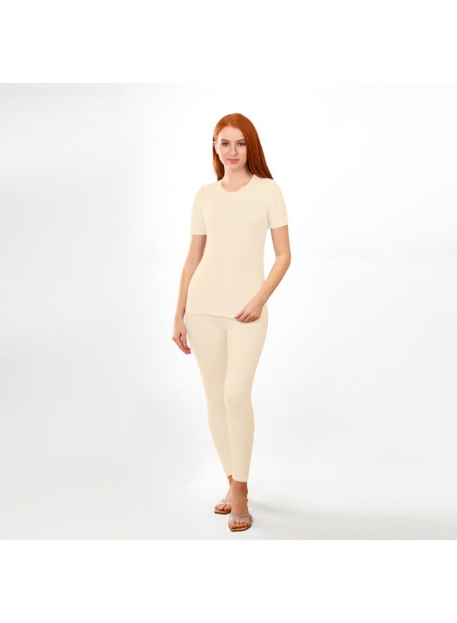Selina Wear Selina Wear Women's T-shirt Round Neck - Half Sleeves Round Neck, Women's Short Sleeve Workout for Girls  - Image 4