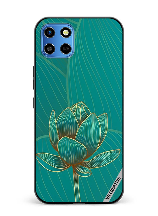 VR CREATIVE Protective Case Cover For Infinix Smart 6 HD Green Rose Design Multicolour - Image 1