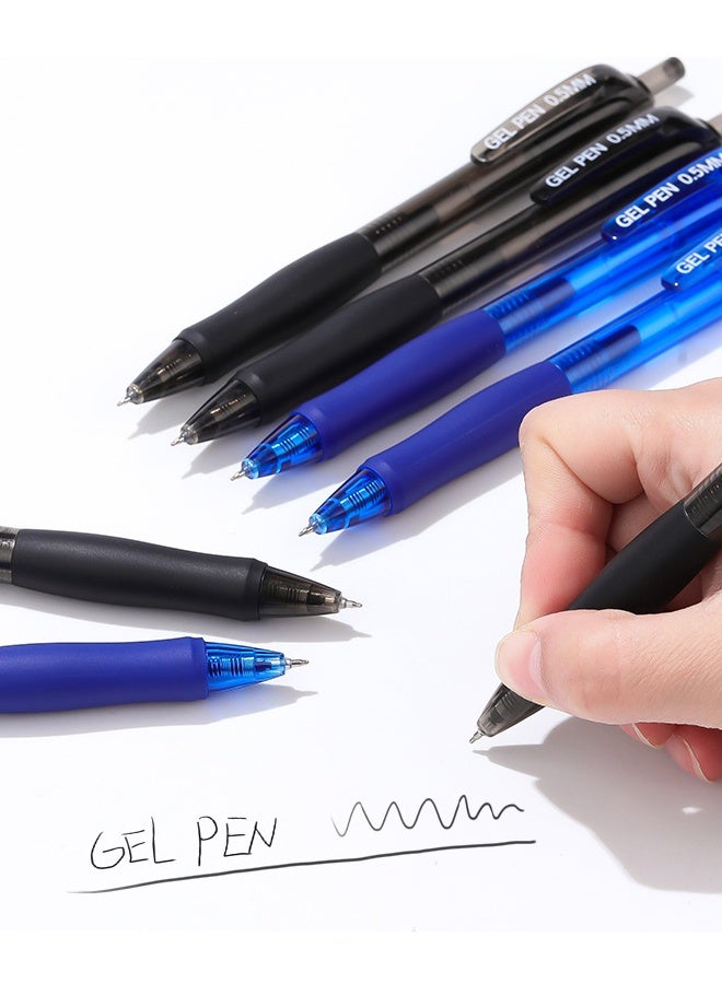 RIANCY 12 Blue writing pen press type signature pen, business office writing gel pen, students writing gel pen - Image 2