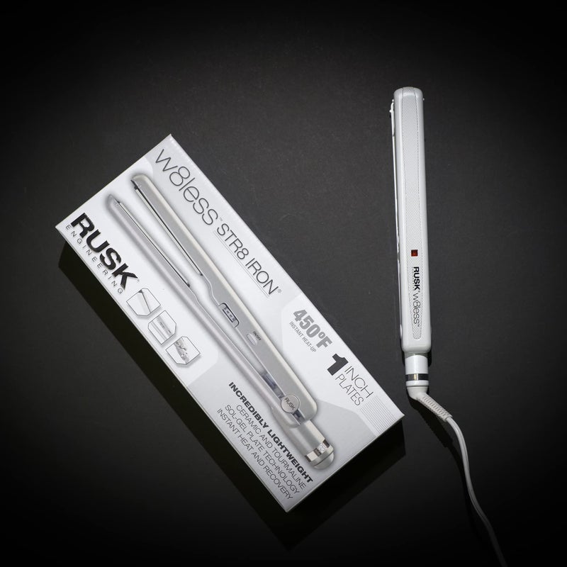 RUSK Engineering W8less Professional Ceramic and Tourmaline Str8 Iron, 1 Inch, Lightweight, Infused with Tourmaline Gemstone, Combined with Sol-Gel Technology - Image 3