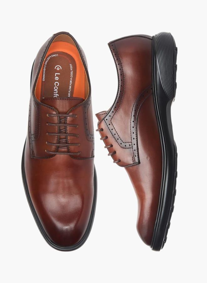 لو كونفورت حذاء ديربي رجالي سادة برباط - Image 3