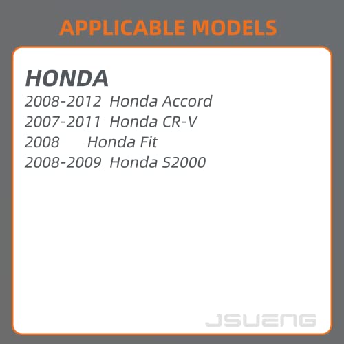 Jsueng مجموعة Jsueng 4 حساسات TPMS تناسب 2008-2012 هوندا أكورد، 2007-2011 هوندا CR-V، 2008 هوندا فيت، حساس نظام مراقبة ضغط الإطارات يستبدل 42753SWA316 42753SWA315 42753S2A325 PMV-107M 315Mhz - Image 2