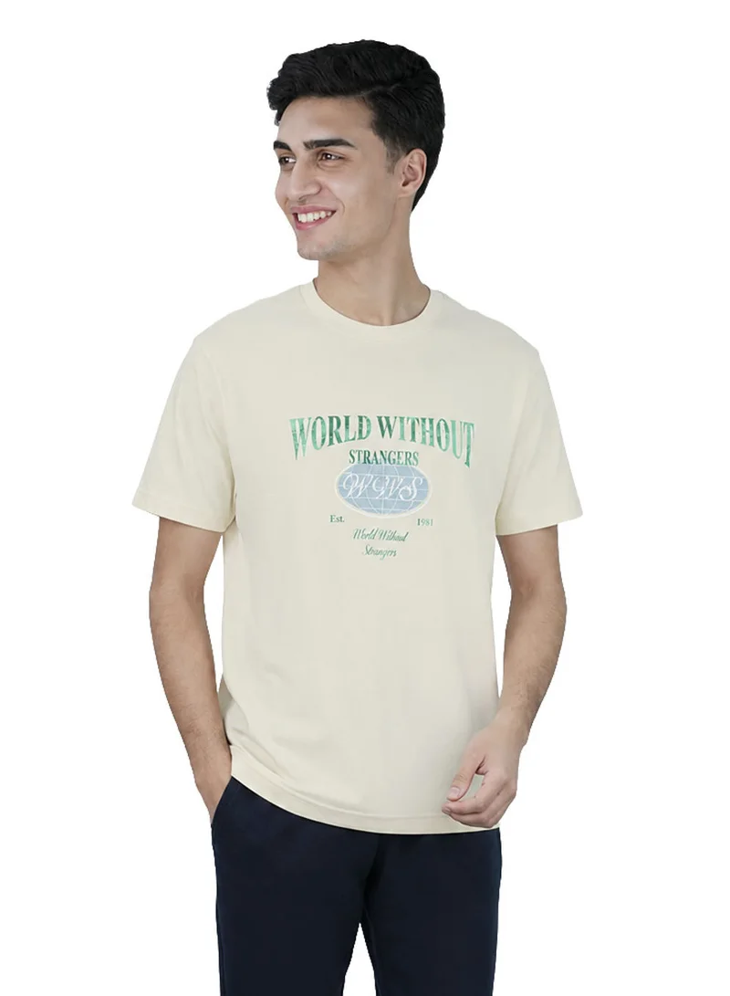 Giordano Men Slim World Without Strangers Tee