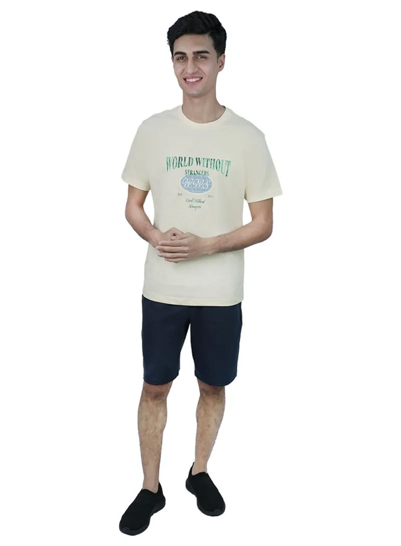Giordano Men Slim World Without Strangers Tee