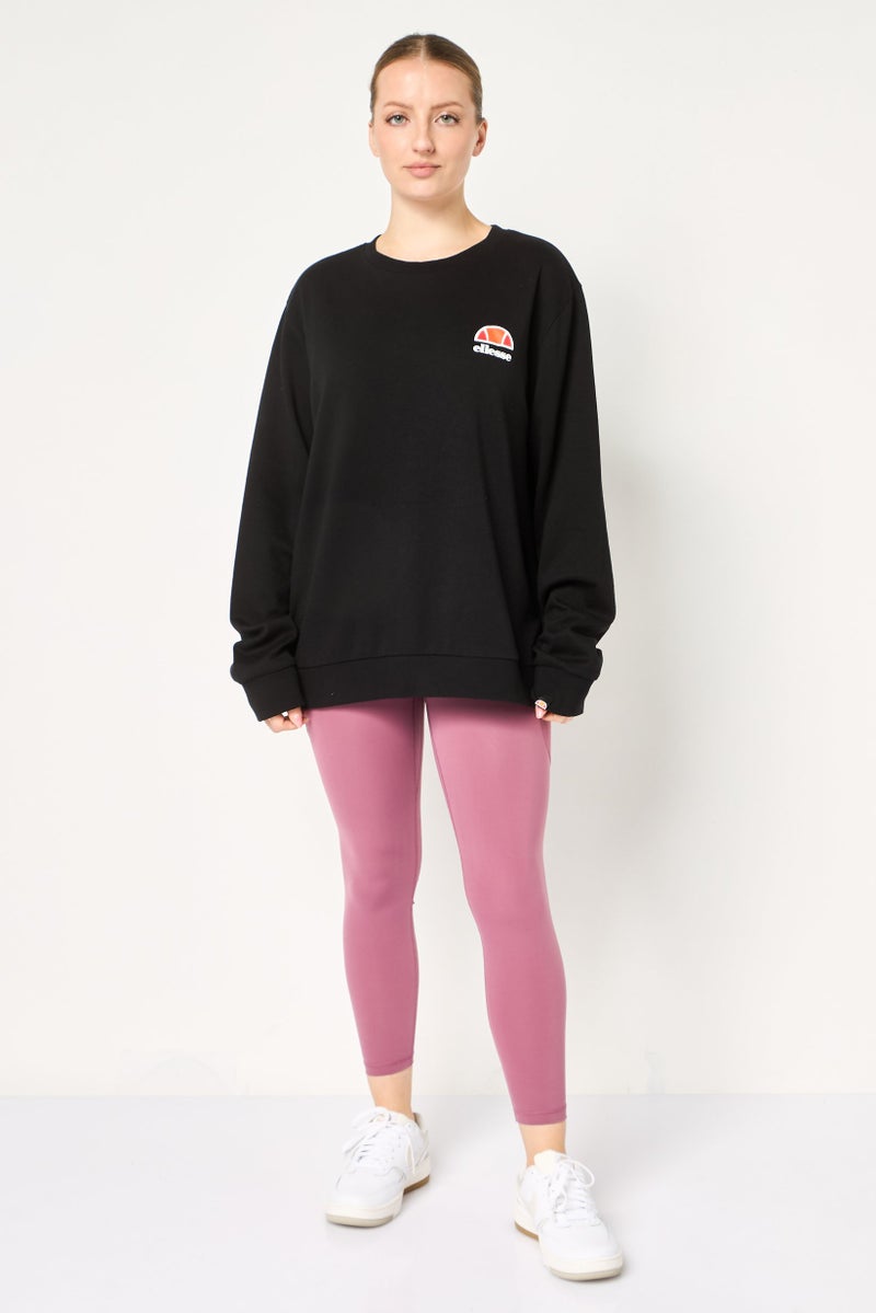 Ellesse Women Sportswear Fit Long Sleeve Outdoor Sweatshirt, Black - Image 4