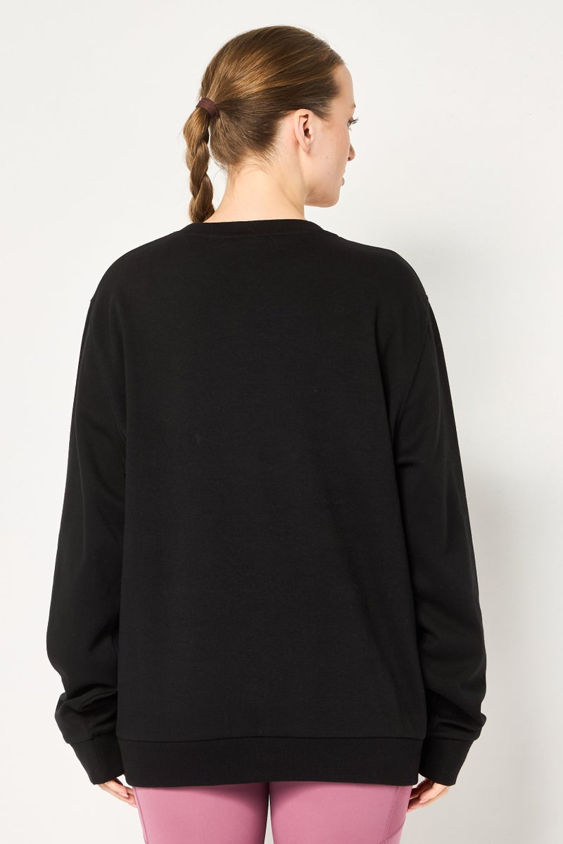 Ellesse Women Sportswear Fit Long Sleeve Outdoor Sweatshirt, Black - Image 3