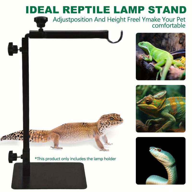 A Small Adjustable And Extendable Metal Stand Model JJCX 28 For Reptile Lamps Suitable For Turtles Lizards Geckos Snakes Parrots Birds And Plant Grow Lights Can Be Placed On Aquariums Pet Houses Or Desktops No Battery Needed - Image 1