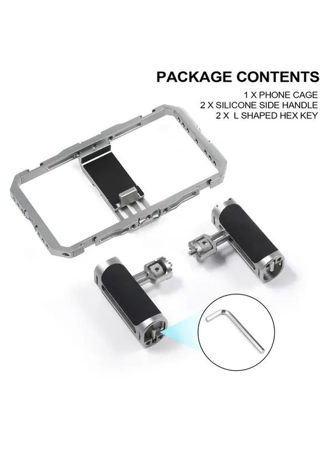 Universal Phone Cage Aluminum Alloy Smartphone Video Rig Kit Handheld Stabilizer - Image 1