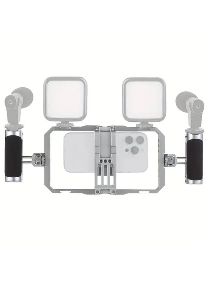 Universal Phone Cage Aluminum Alloy Smartphone Video Rig Kit Handheld Stabilizer - Image 2