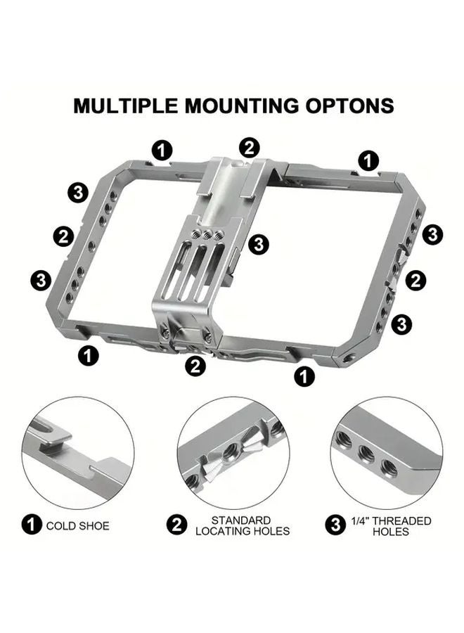 Universal Phone Cage Aluminum Alloy Smartphone Video Rig Kit Handheld Stabilizer - Image 4