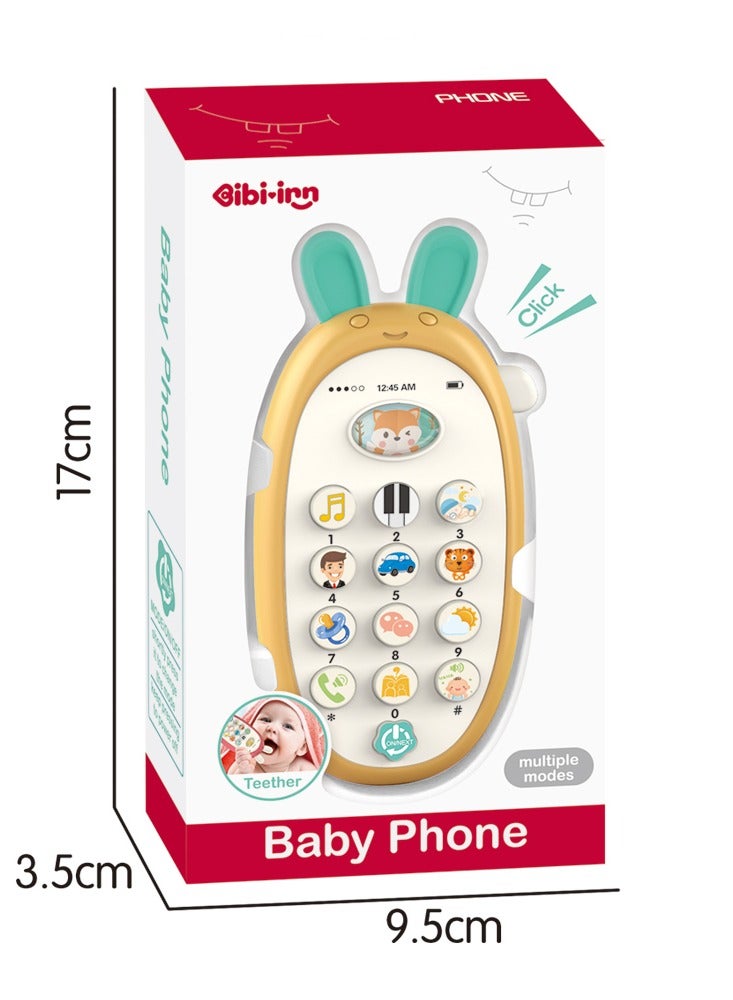 Multifunctional Musical Phone Toy - Yellow