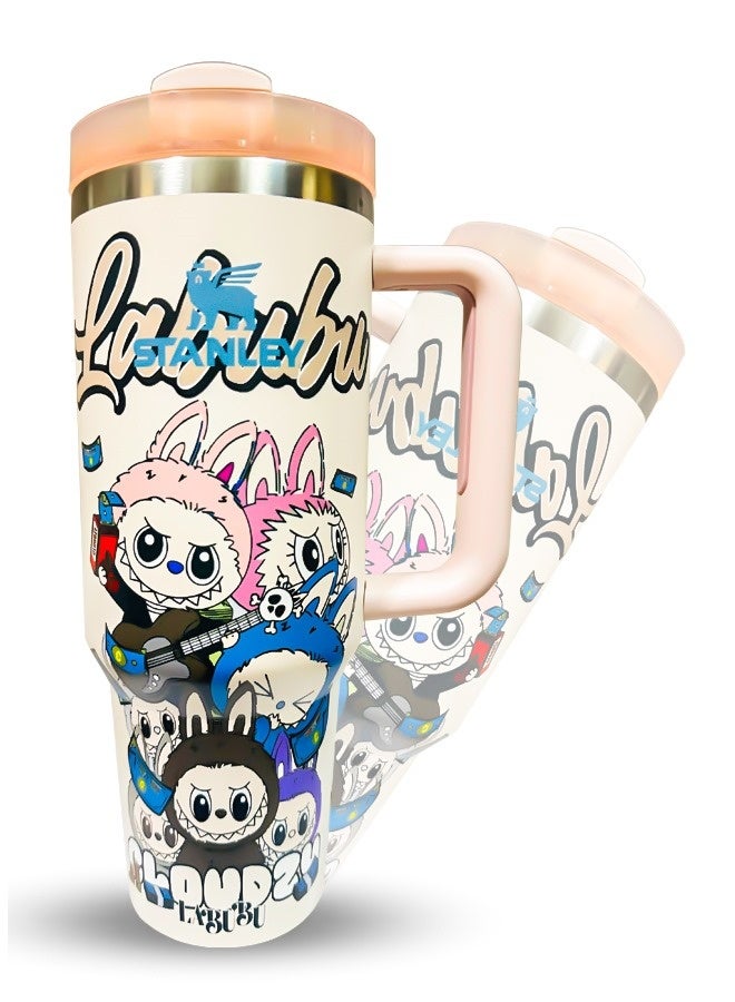 Stanley Stanley × Labubu 40oz Stainless Steel Tumbler with Handle | Vacuum Insulated Travel Mug with Reusable Straw & Splash-Resistant Lid | Keeps Drinks Hot 16H & Cold 24H | Limited Edition Cup  - Image 1