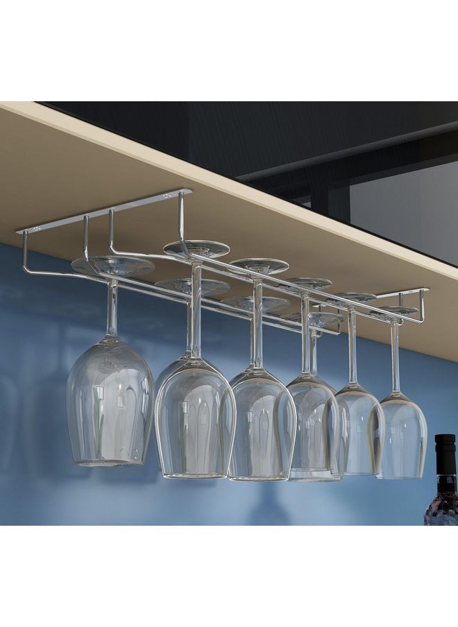 Plantex Wine Glass Rack/Holder Upside Down Glass Hanging Organizer/Glass Hanging Stand For Pubs/Kitchen/Bars (Double Line - L20 X W9 Inches), Hanging Shelves - pzsku/Z1E5B47B4B94298F64285Z/45/_/1740118901/7b2873fd-f7f1-4a05-ae76-18d8a95328b2