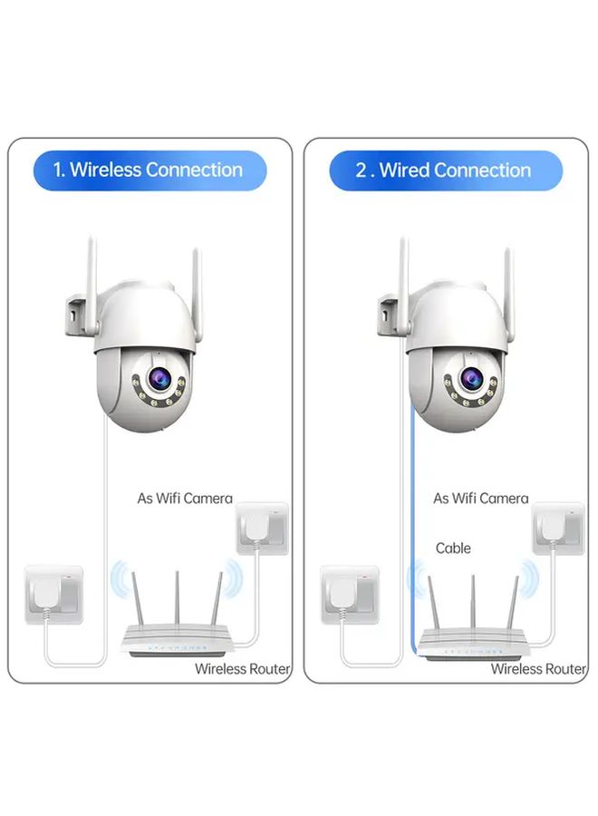 3MP Full HD Wireless Outdoor Security Camera IPX6 PTZ 355 Degree Motion Detection - Image 4