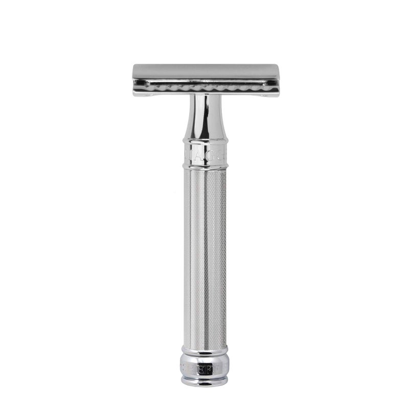 Edwin Jagger Double Edge Safety Razor With Long Handle (Blue) (Barley) - Image 1