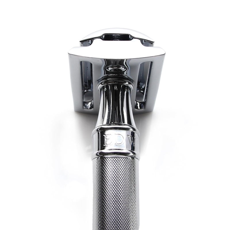 Edwin Jagger Double Edge Safety Razor With Long Handle (Blue) (Barley) - Image 4