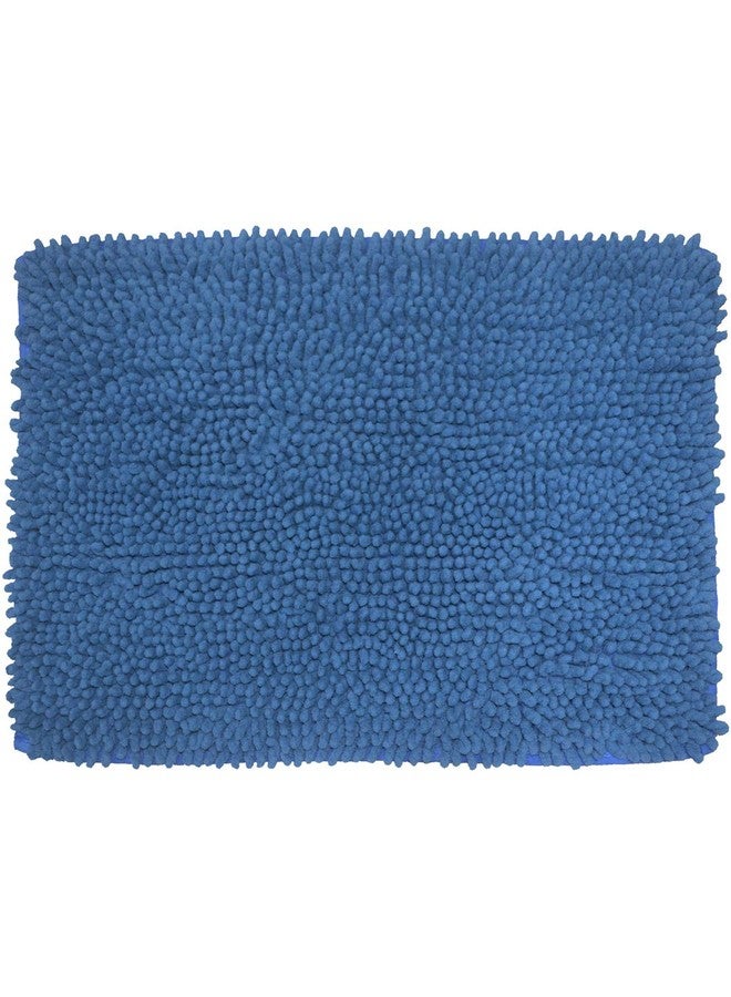 BIANCA Thick Shaggy Anti Slip Bath Mat -1pc Medium (Yakuza) | Fluffy & Soft Bath Rug, Floor Mat, Suitable for Bathroom | with Super Water Absorbency & Quick Dry Technology Solid-Blue - Image 2