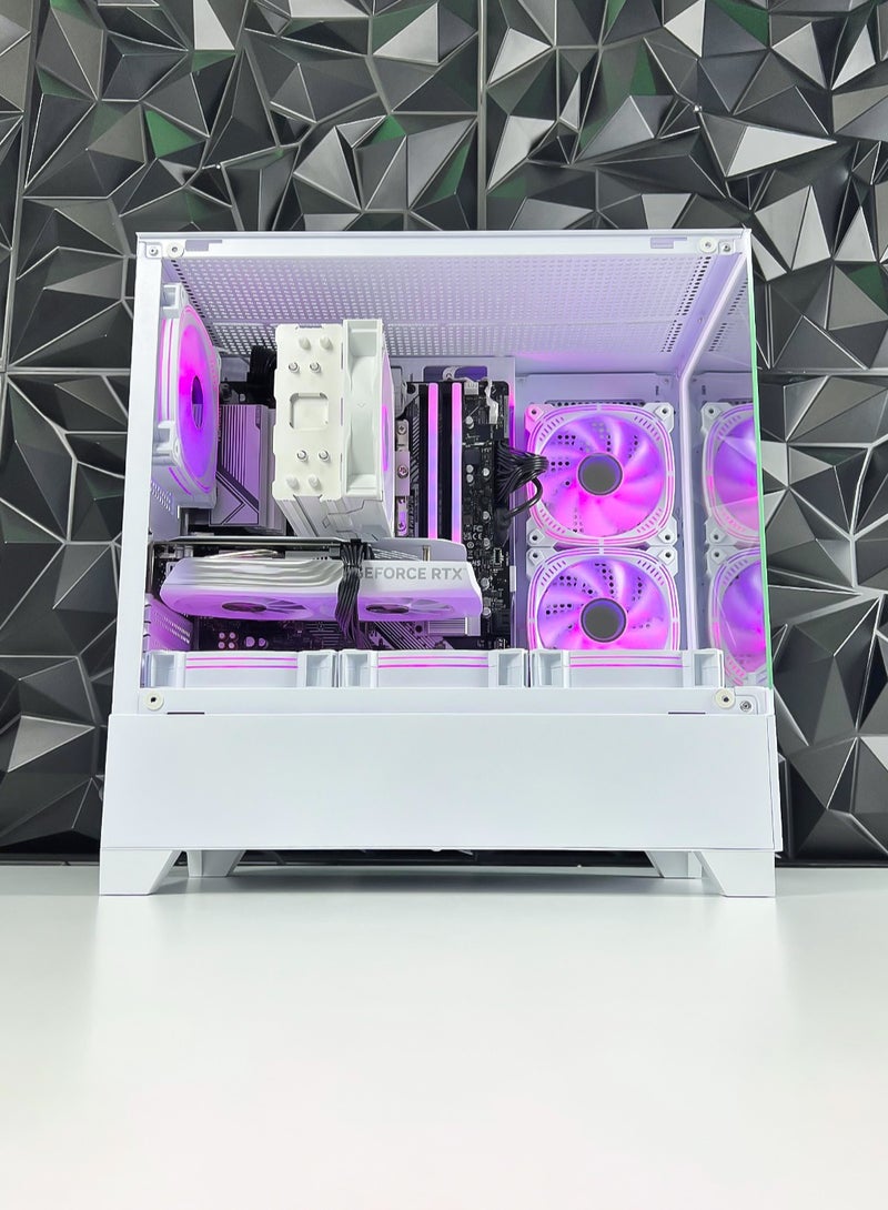 Game Sekret حاسوب الألعاب Apex Gaming PC من Game Sekret – بمعالج Intel Core i5-12400F، وبطاقة رسوميات GeForce RTX 3060 بسعة 12 جيجابايت، وذاكرة DDR4 بسعة 16 جيجابايت، وتخزين SSD من نوع NVMe بسعة 500 جيجابايت، ومبرّد هوائي، ولوحة أم H610، ومزوّد طاقة 650 واط بمعيار 80+، واتصال WiFi وBluetooth، ونظام تشغيل Windows 11 Pro، مع ضمان لمدة سنة واحدة. None - Image 2